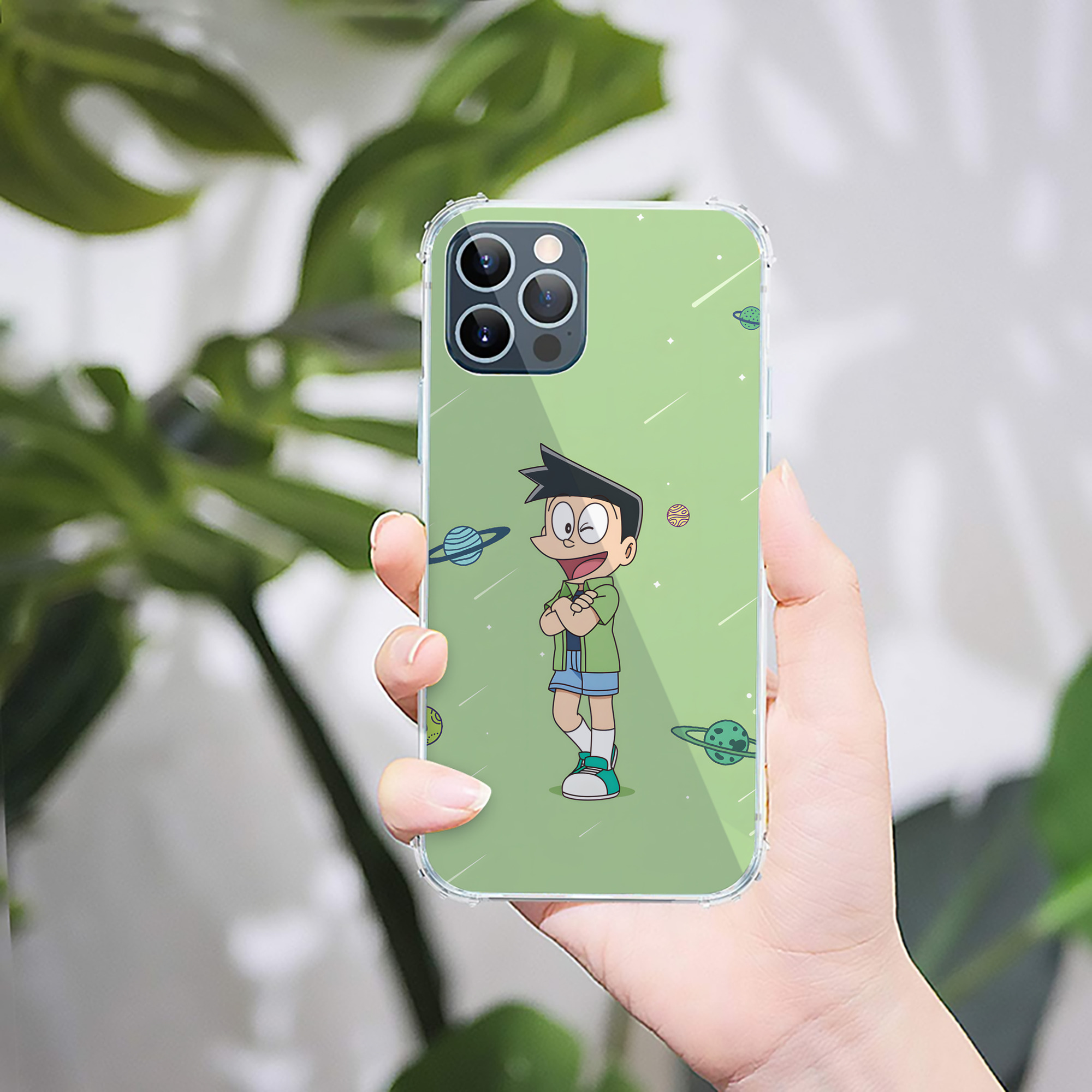 （画像用） ドラえもん Doraemon 【iPhone 12シリーズ対応】透明スマホケース（クリアソフトケース）
